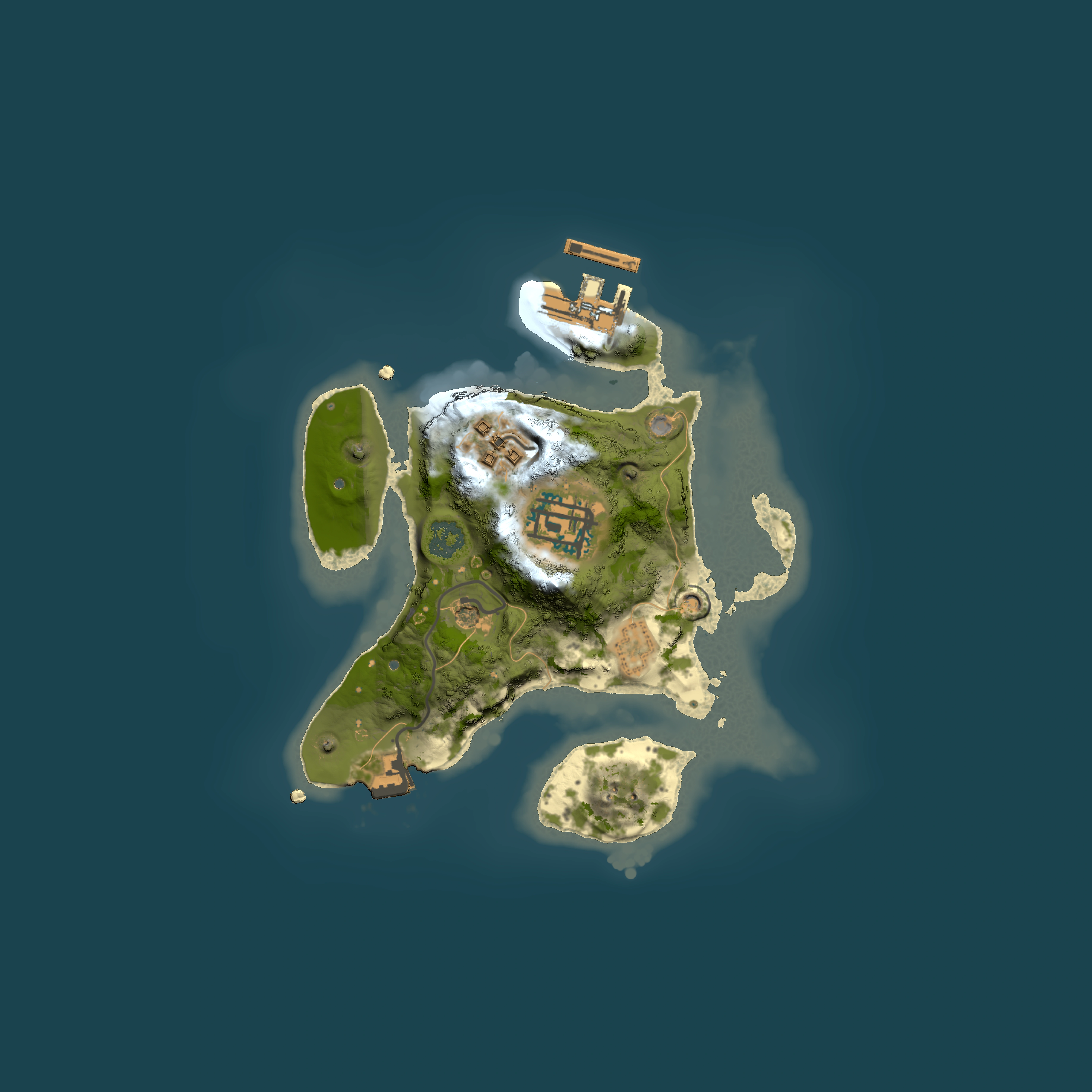 Full top-down render of Rust map seed 143680389, 2000x2000m