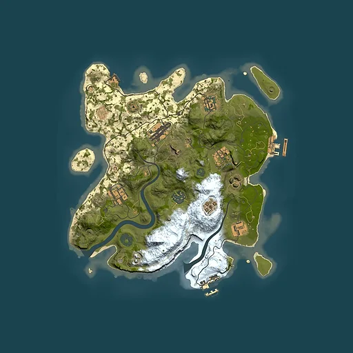 Rust map seed 2020810318, 3000x3000m top-down preview