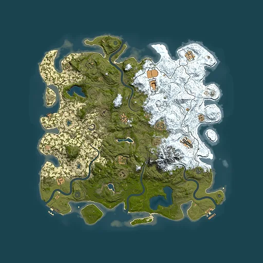 Rust map seed 2108154639, 5000x5000m top-down preview