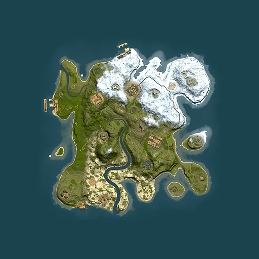 Rust map seed 274411741, 3000x3000m top-down preview