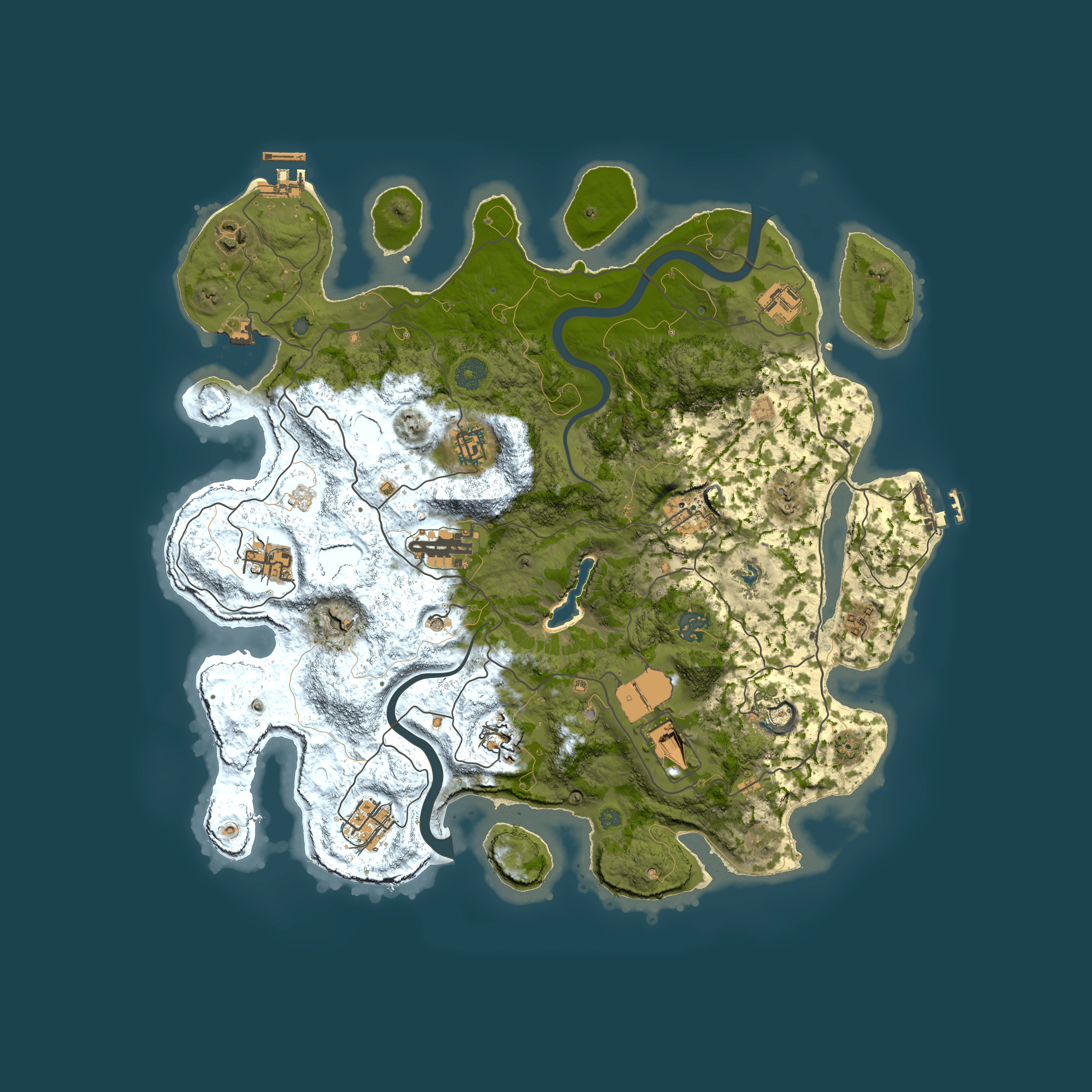 Full top-down render of Rust map seed 55345006, 4000x4000m