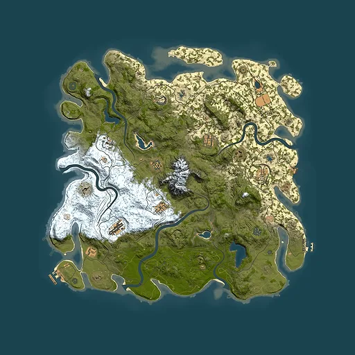 Rust map seed 281421259, 5000x5000m top-down preview