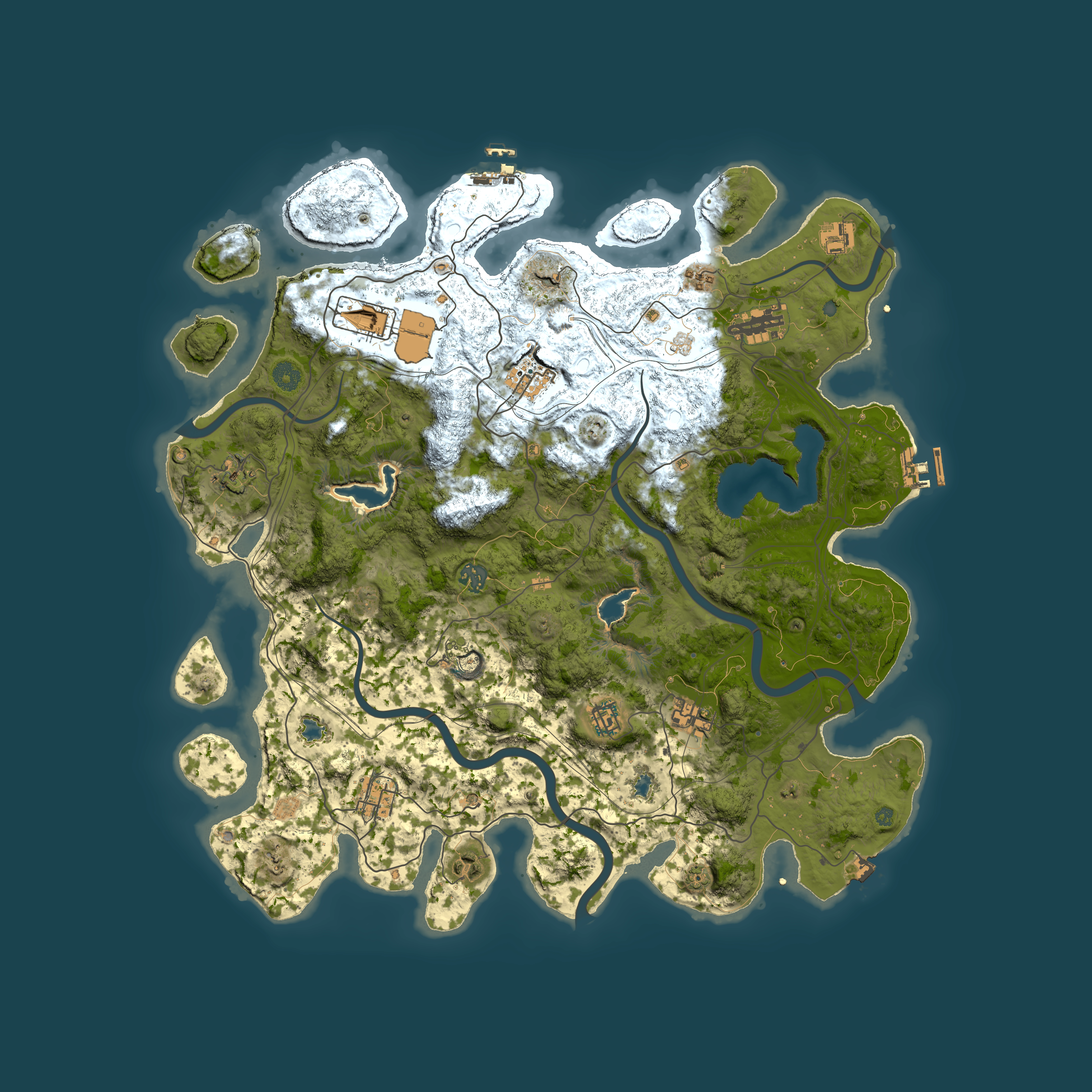 Full top-down render of Rust map seed 1746233628, 4500x4500m