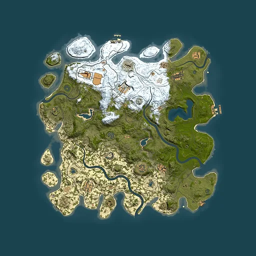 Rust map seed 1746233628, 4500x4500m top-down preview