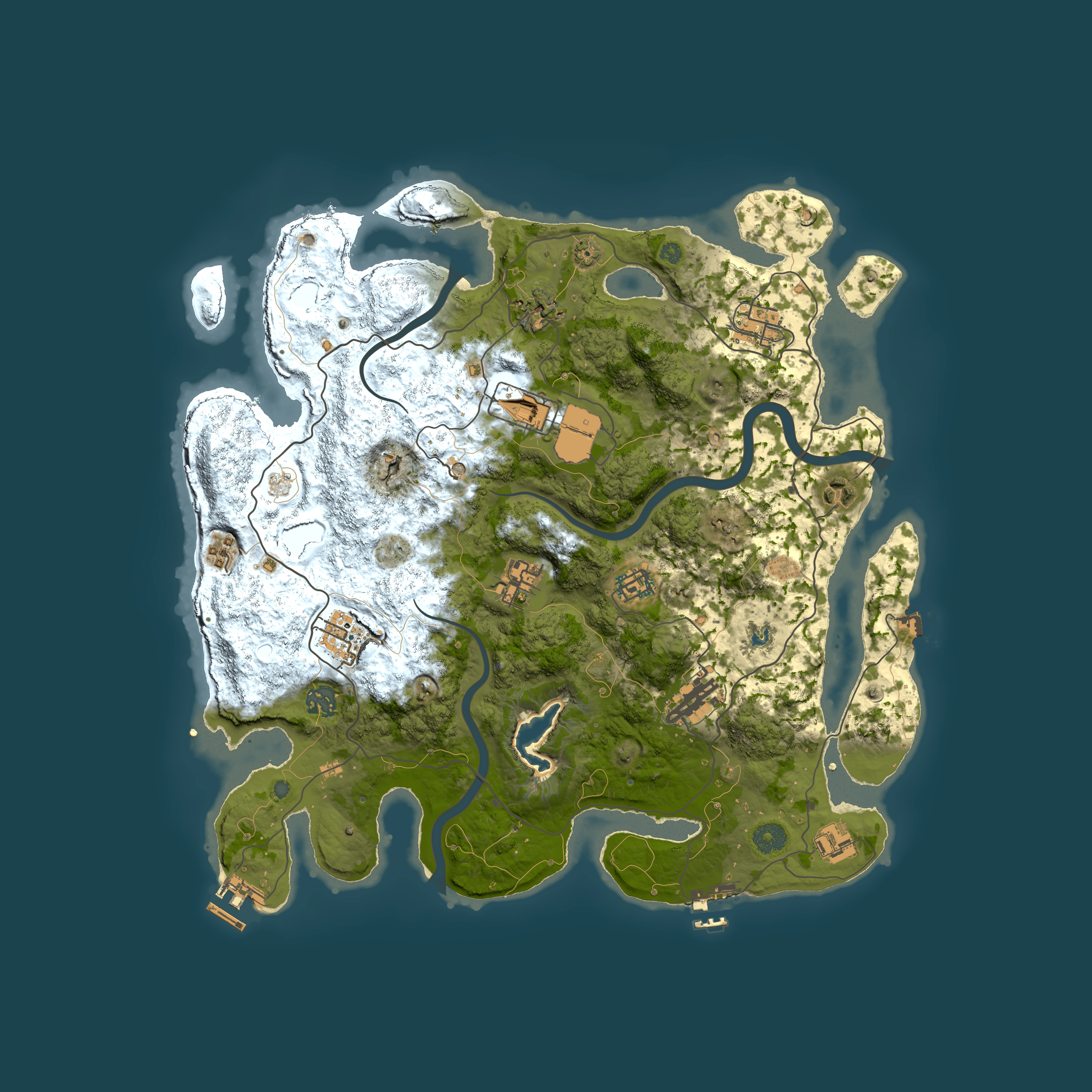 Full top-down render of Rust map seed 478991648, 4000x4000m