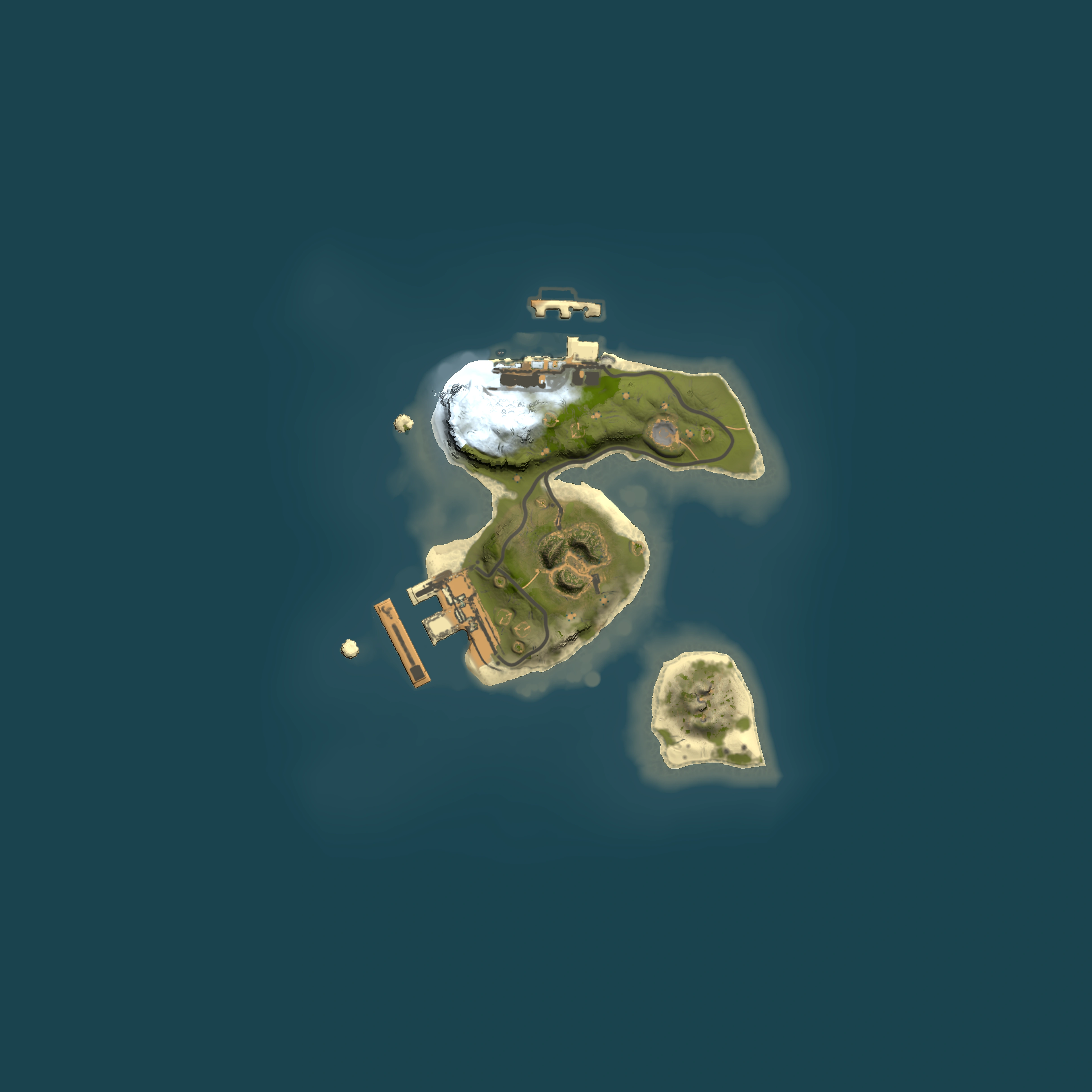 Full top-down render of Rust map seed 4679199, 1500x1500m