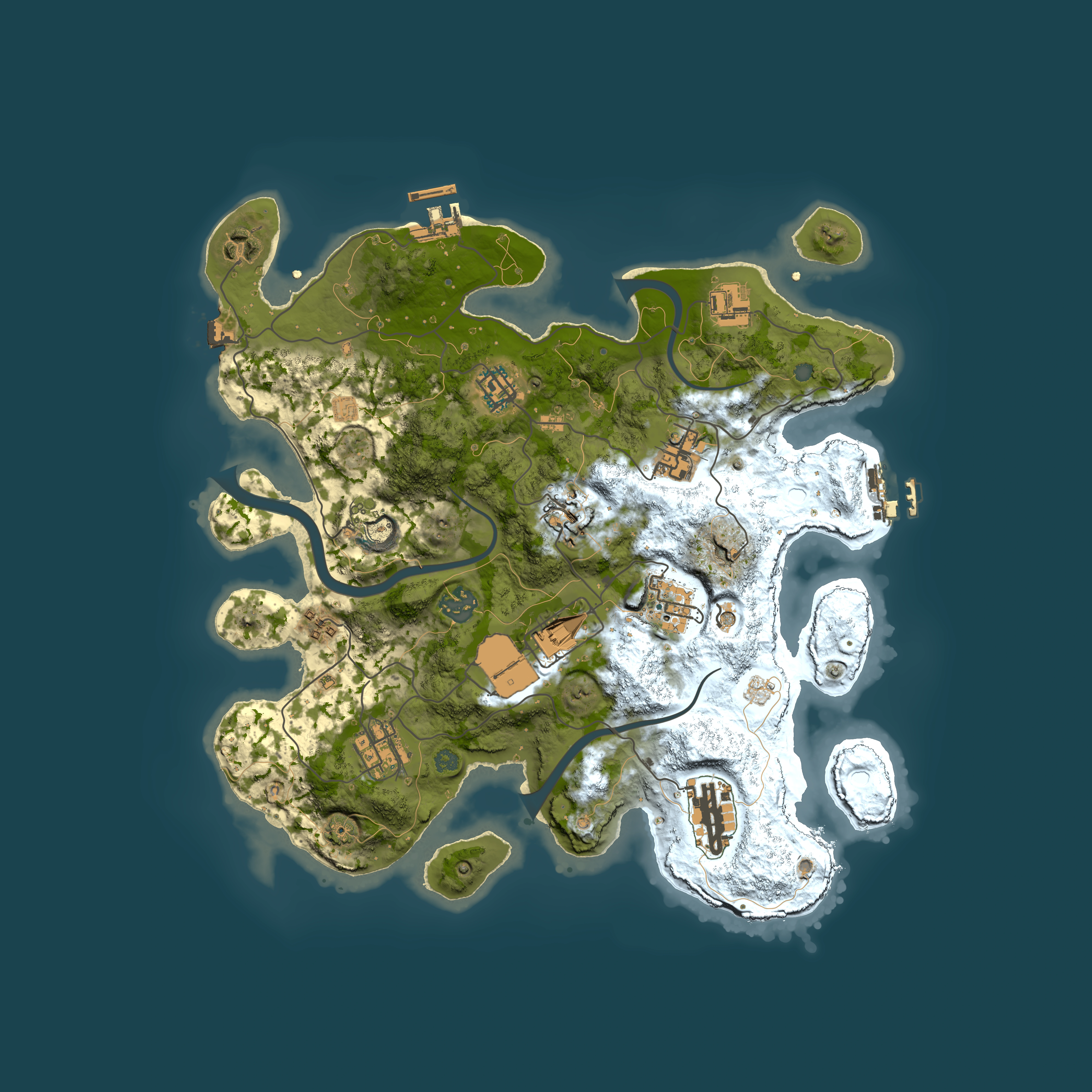 Full top-down render of Rust map seed 935412430, 3500x3500m