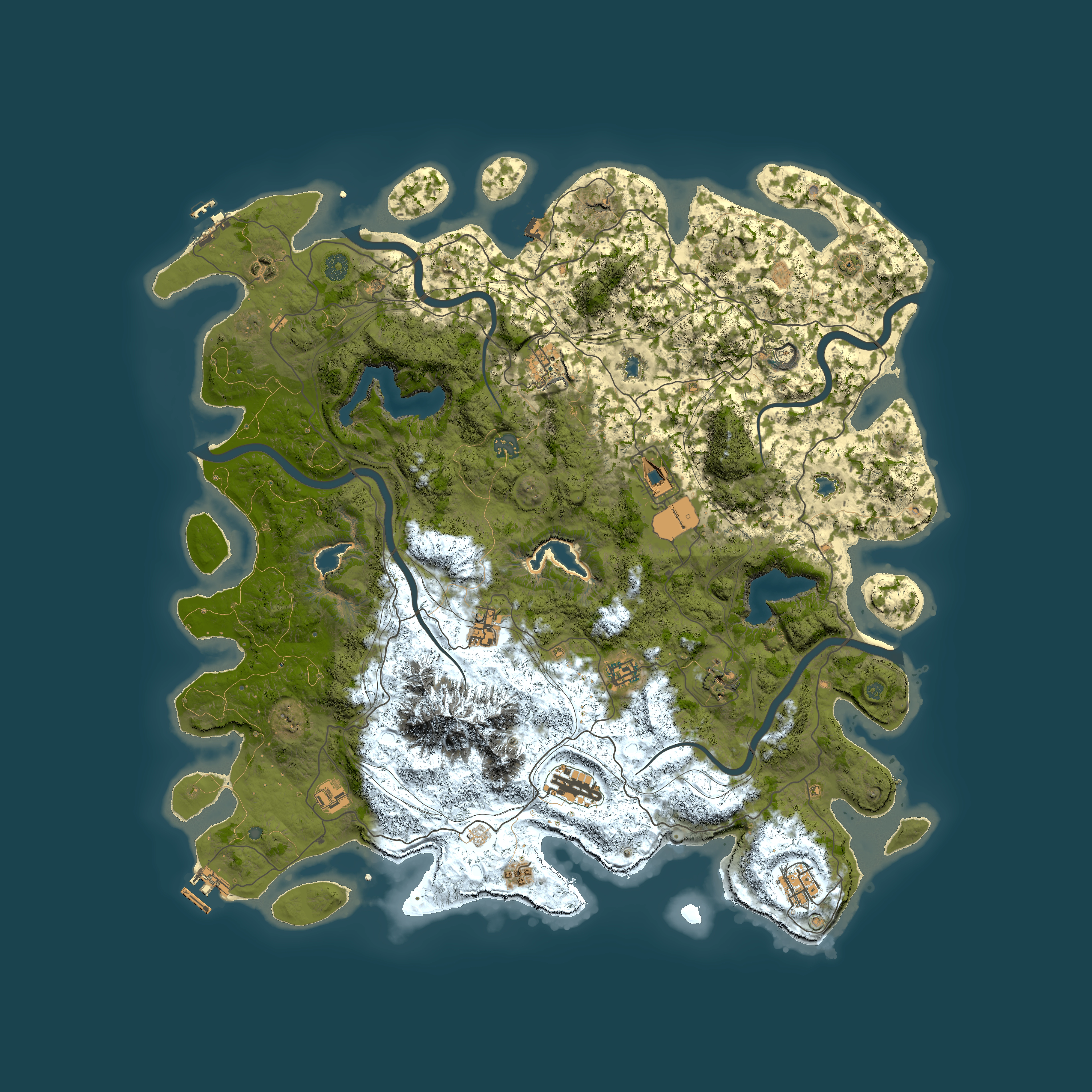 Full top-down render of Rust map seed 2145893216, 5000x5000m