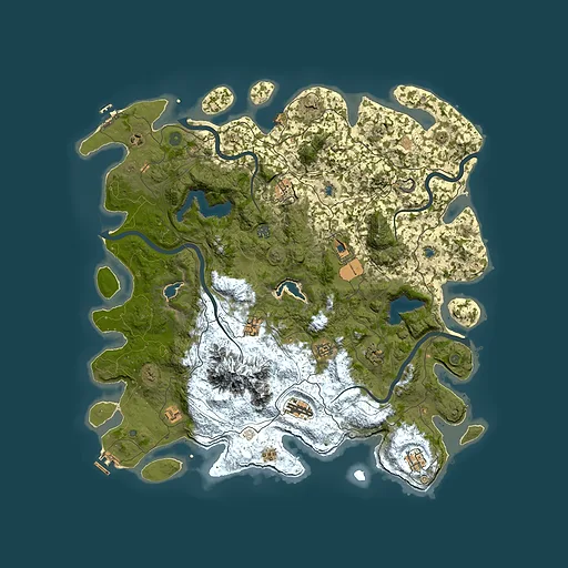 Rust map seed 2145893216, 5000x5000m top-down preview