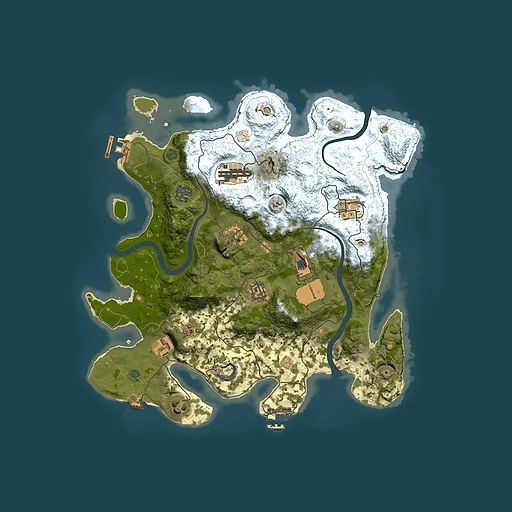Rust map seed 880145754, 3500x3500m top-down preview