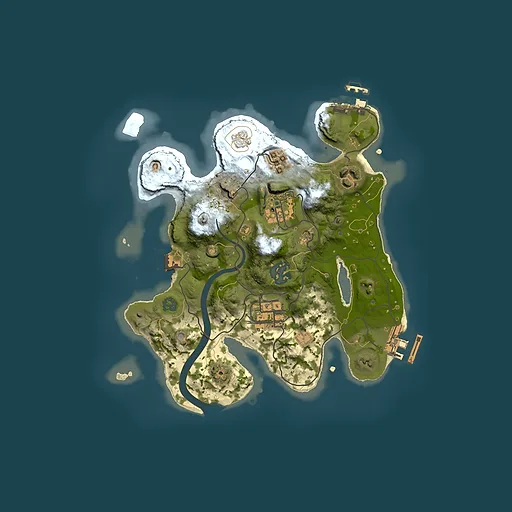 Rust map seed 2122063358, 2500x2500m top-down preview