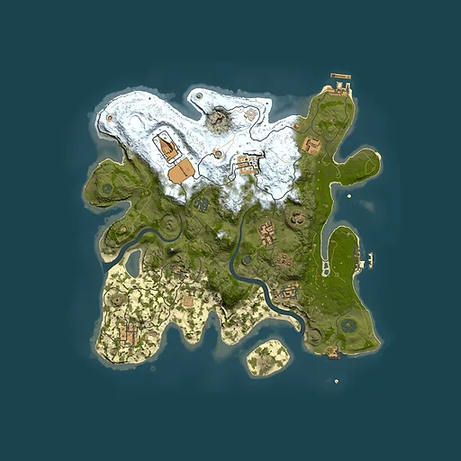 Rust map seed 1112089637, 3500x3500m top-down preview