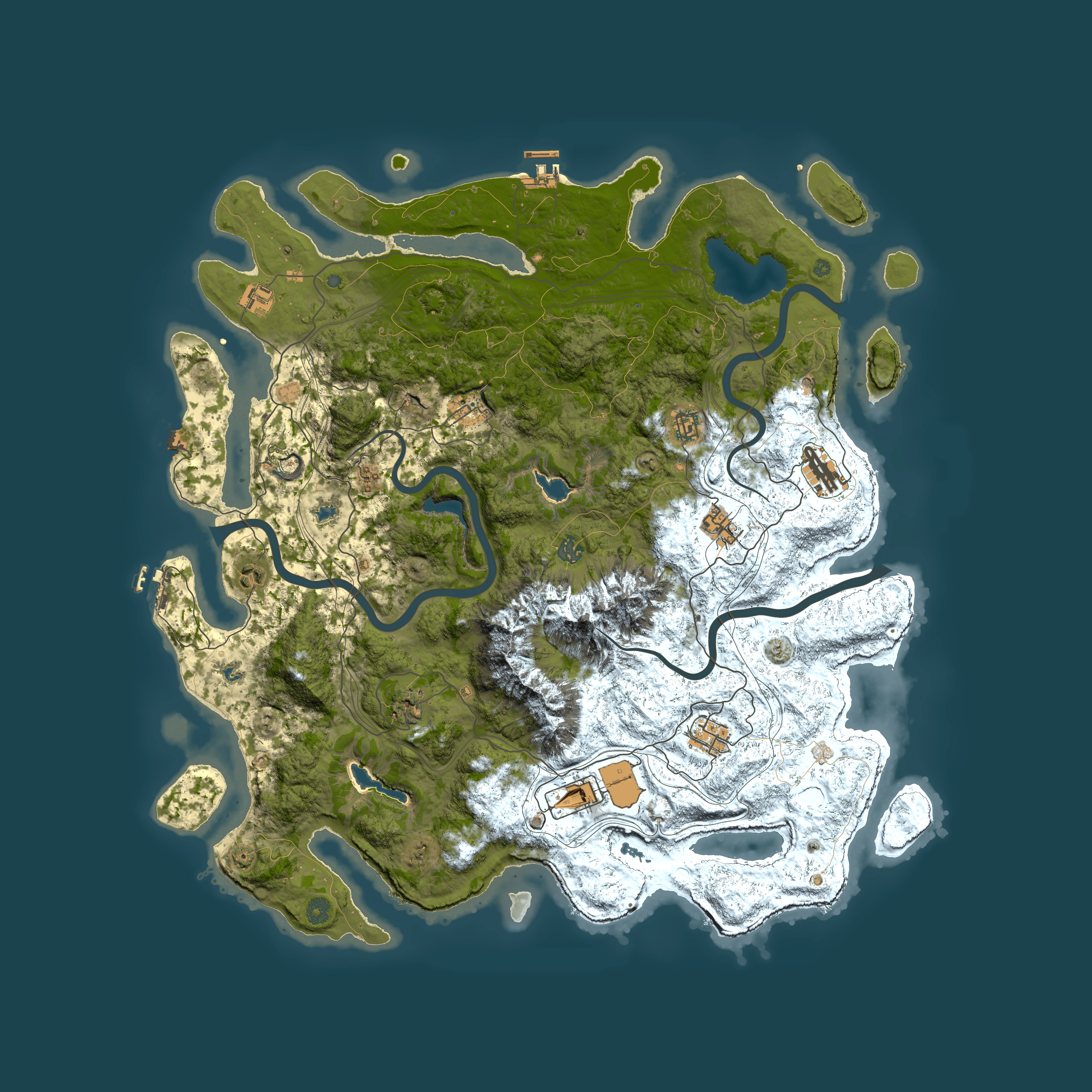 Full top-down render of Rust map seed 1669616439, 5000x5000m