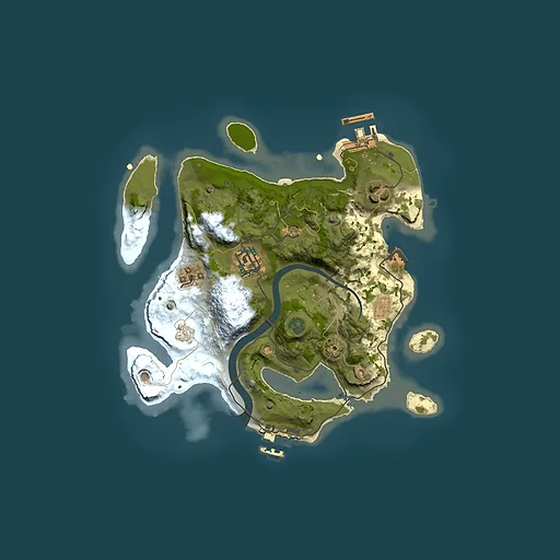 Rust map seed 1291086707, 2500x2500m top-down preview