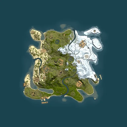 Rust map seed 1603836377, 3000x3000m top-down preview
