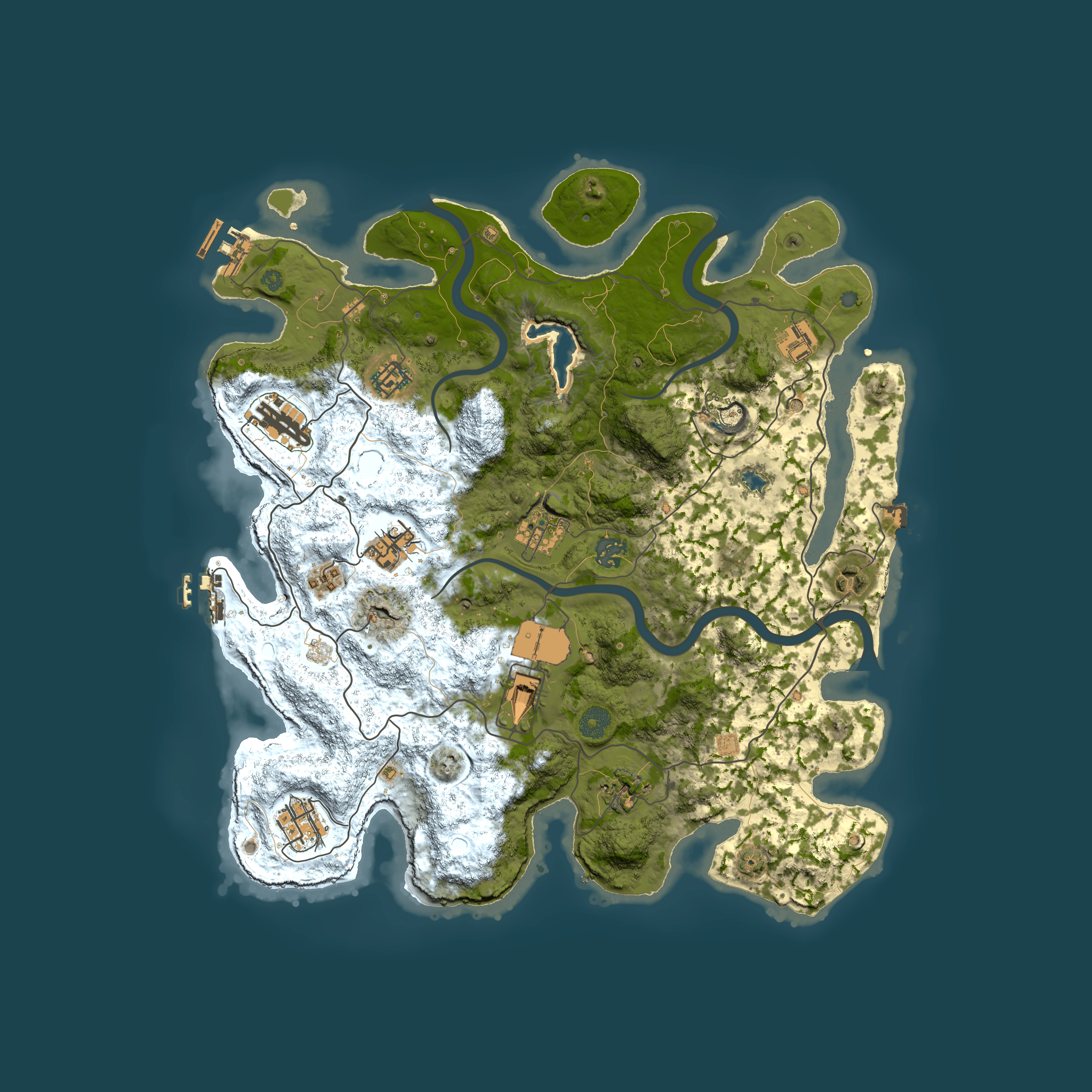 Full top-down render of Rust map seed 432159698, 4000x4000m