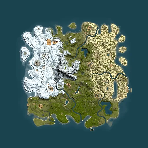 Rust map seed 182557576, 5000x5000m top-down preview