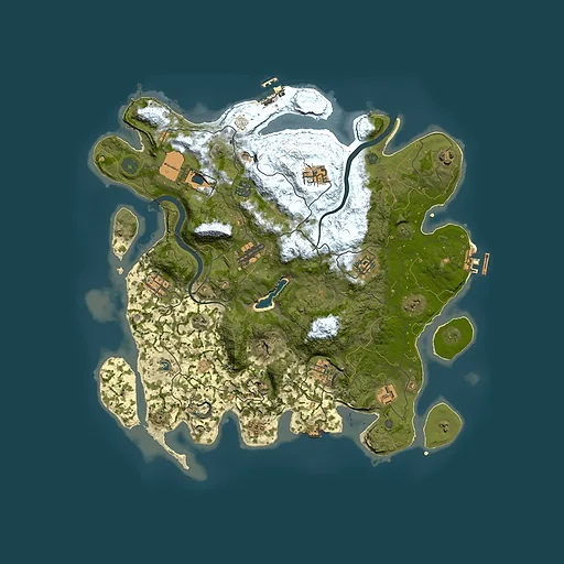 Rust map seed 1396436810, 4000x4000m top-down preview