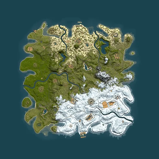 Rust map seed 217965711, 5000x5000m top-down preview
