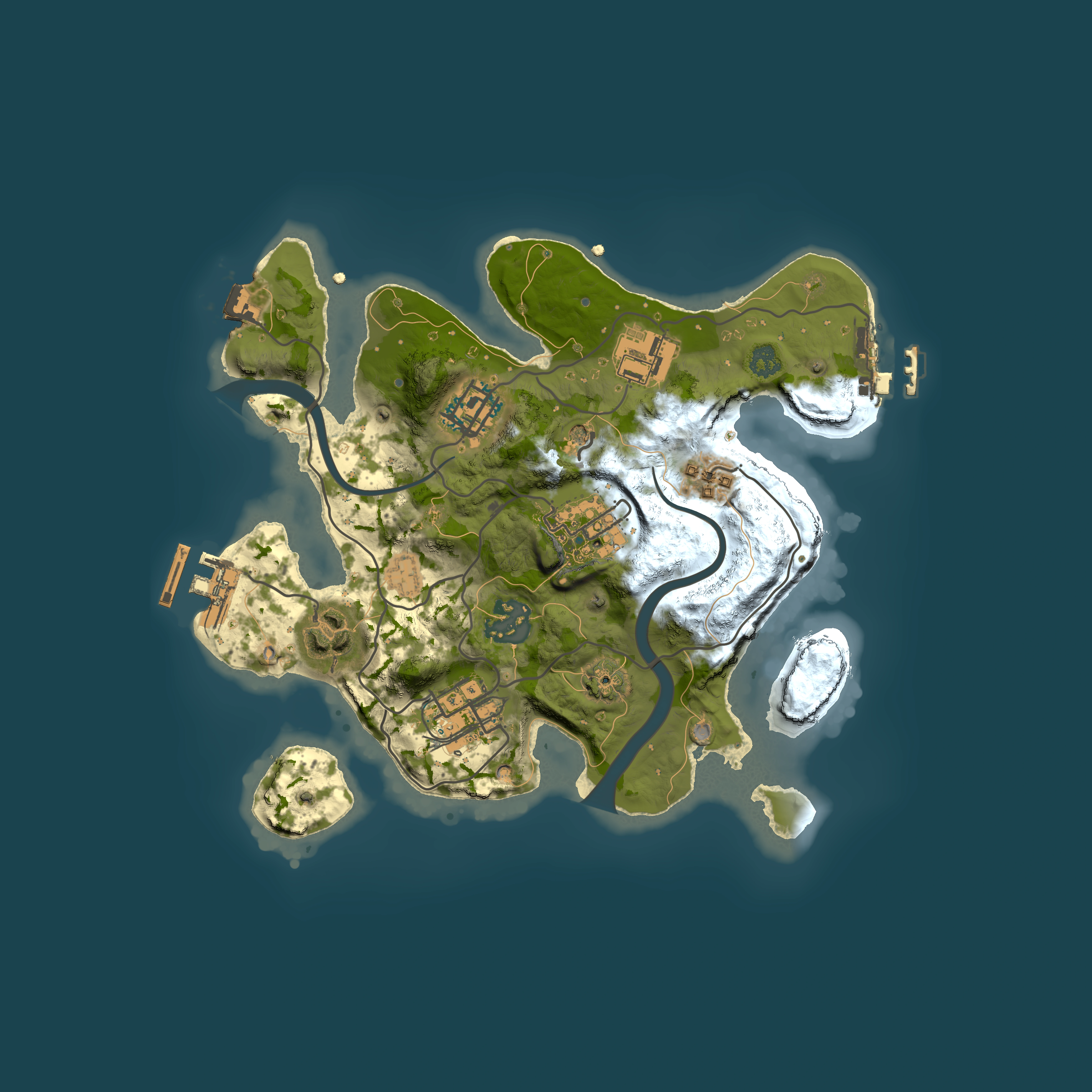 Full top-down render of Rust map seed 1692710382, 2500x2500m