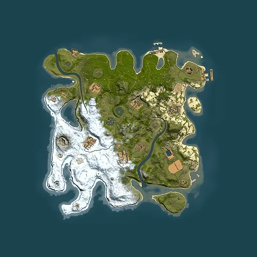 Rust map seed 1762683458, 3500x3500m top-down preview