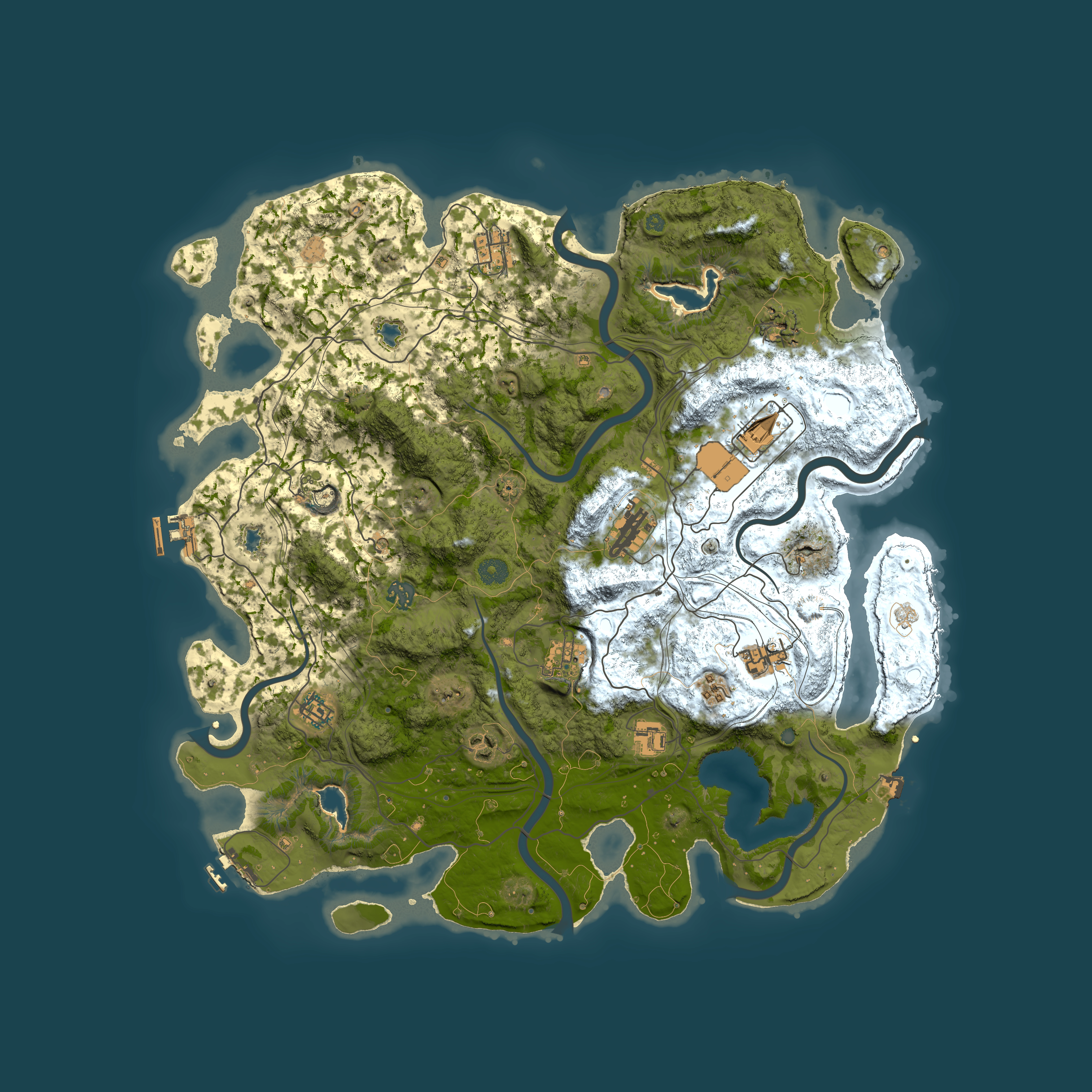 Full top-down render of Rust map seed 1164577300, 4500x4500m