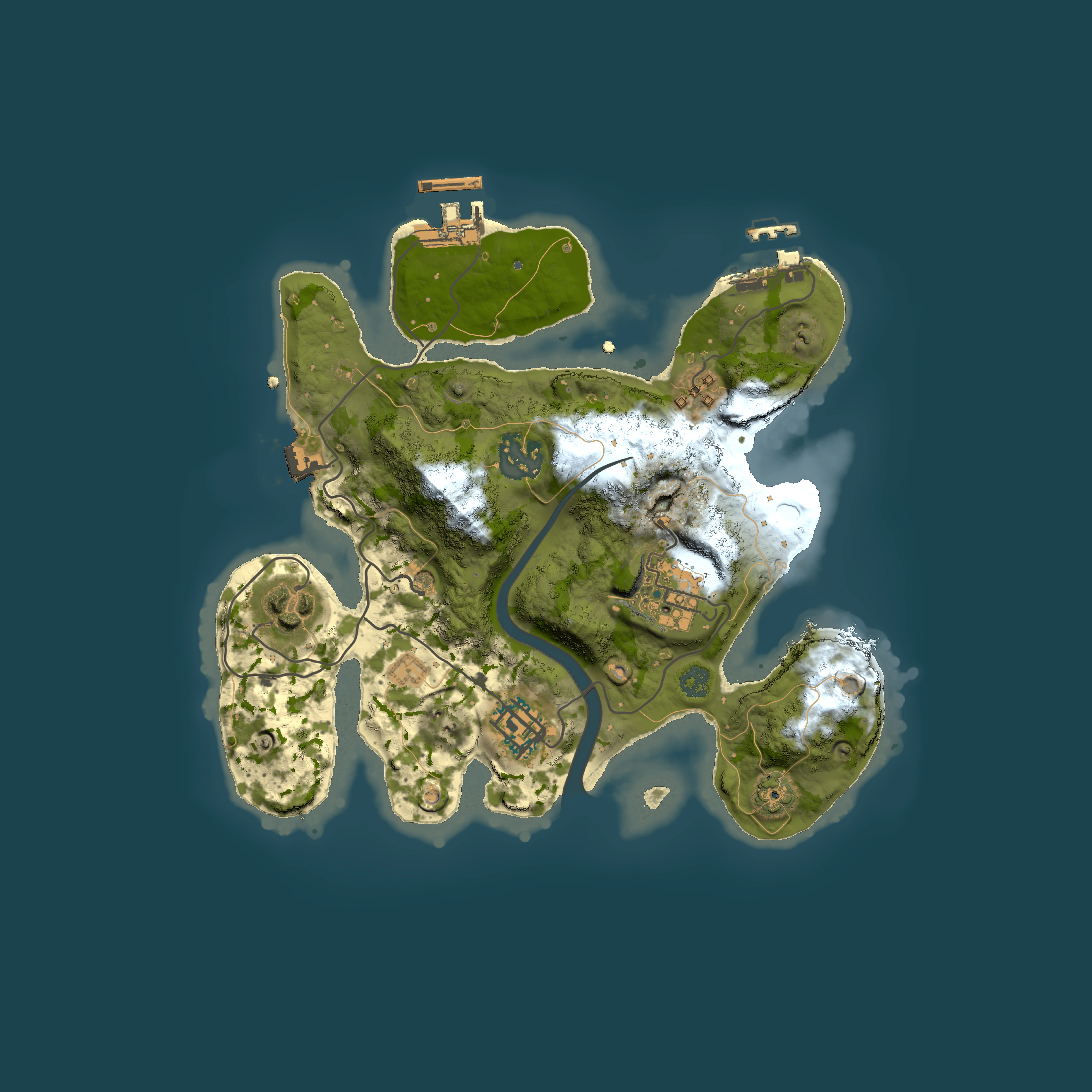 Full top-down render of Rust map seed 2088620189, 2500x2500m