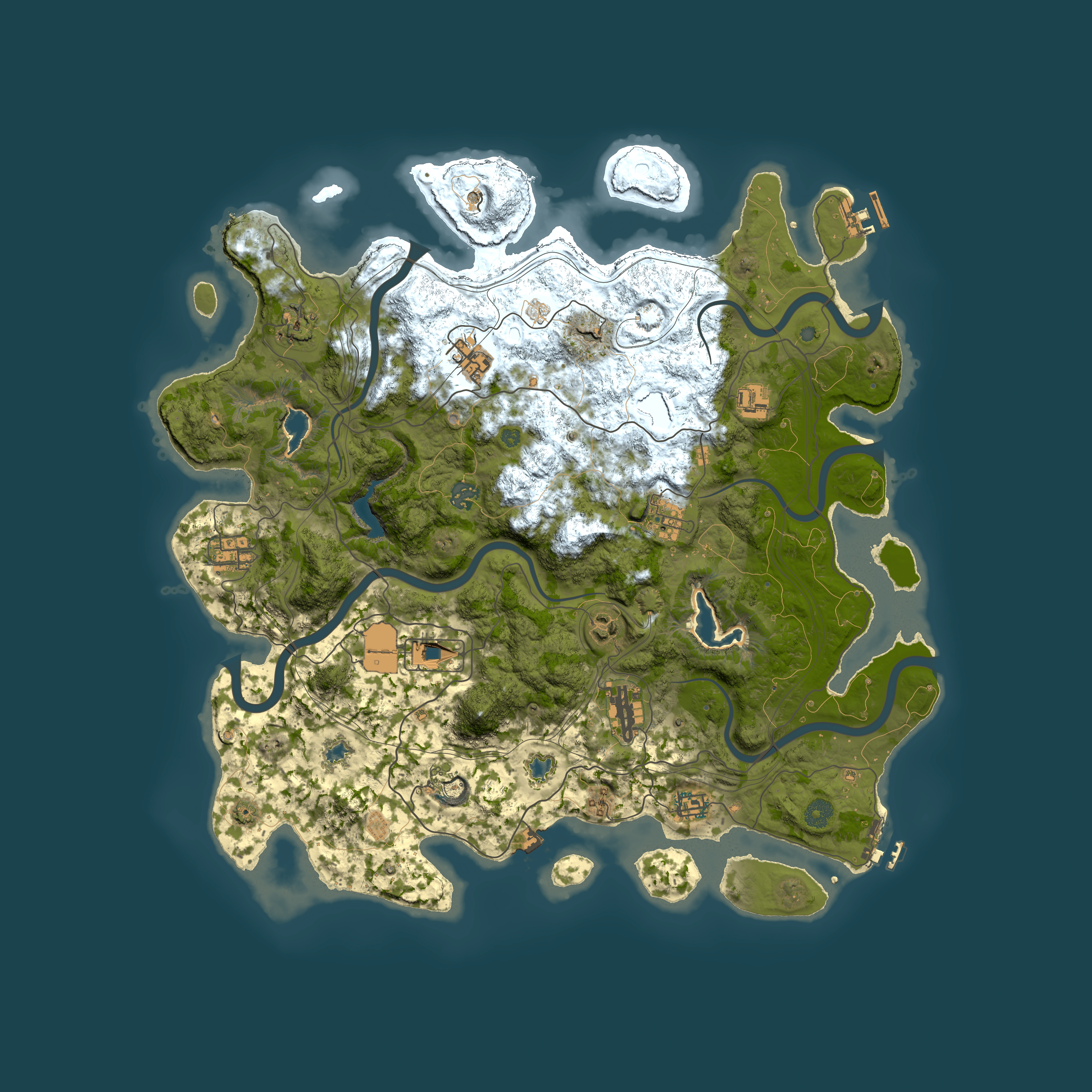 Full top-down render of Rust map seed 543855839, 4500x4500m