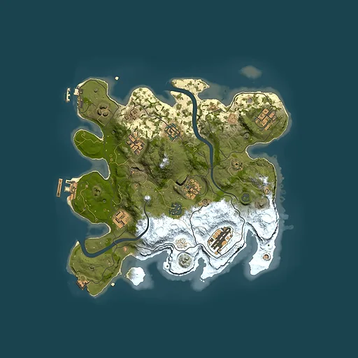 Rust map seed 85218706, 3000x3000m top-down preview