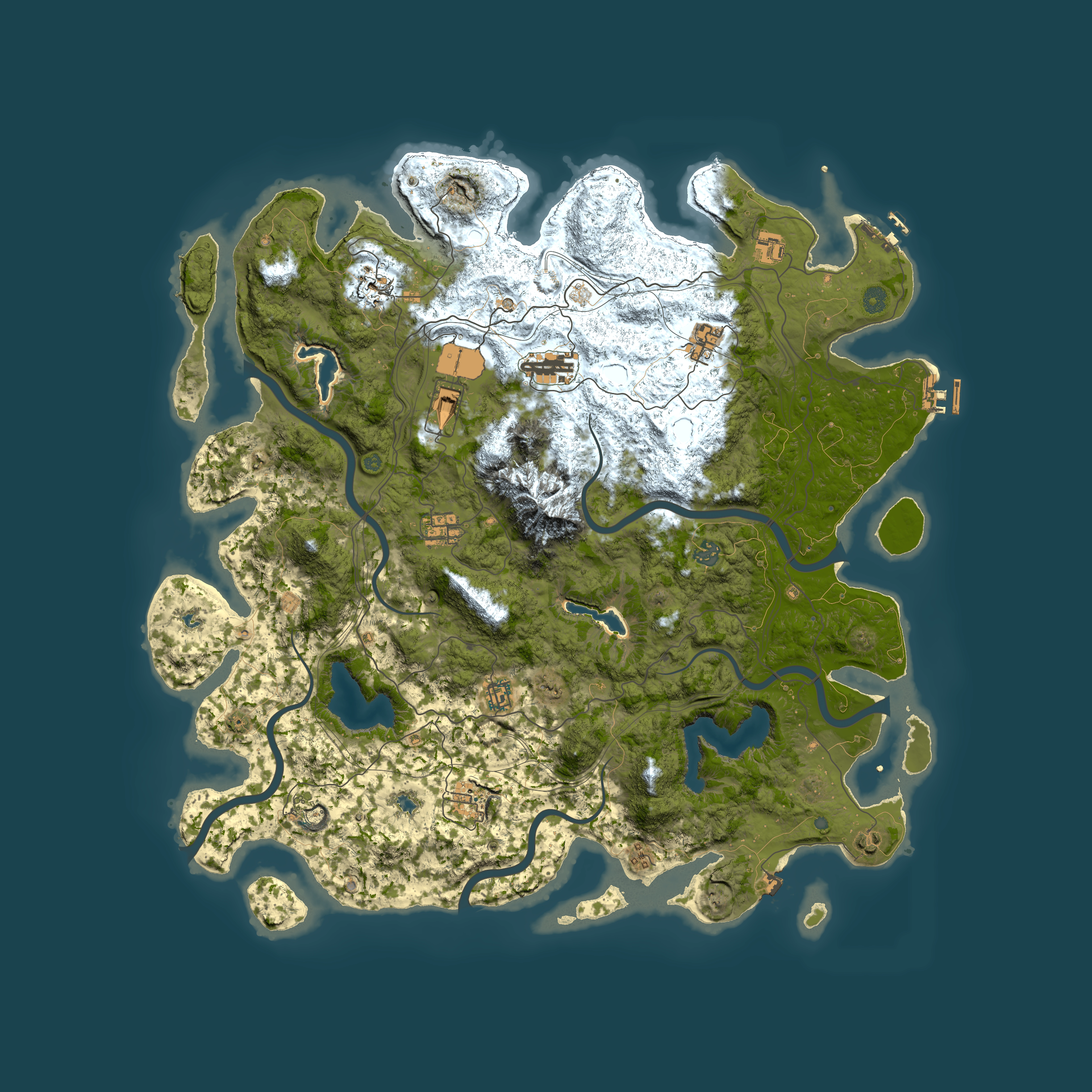 Full top-down render of Rust map seed 1925179579, 5000x5000m