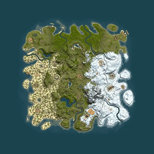 Rust map seed 1336160934, 5000x5000m top-down preview