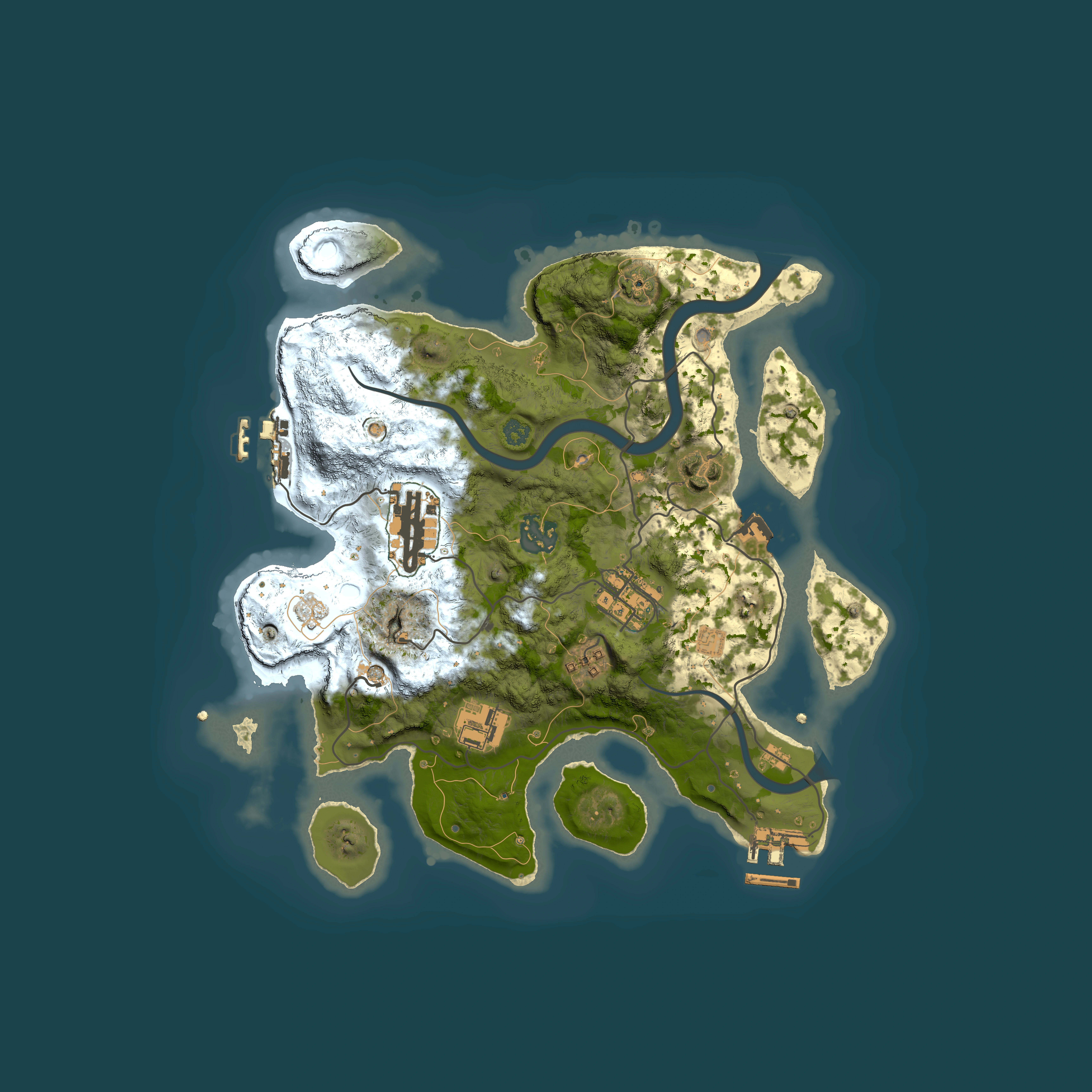 Full top-down render of Rust map seed 576447587, 3000x3000m