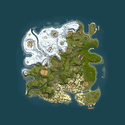 Rust map seed 1455797272, 3500x3500m top-down preview