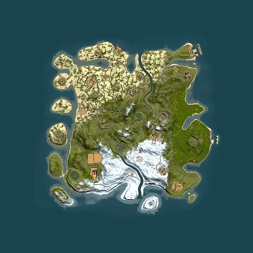 Rust map seed 1014605797, 3500x3500m top-down preview