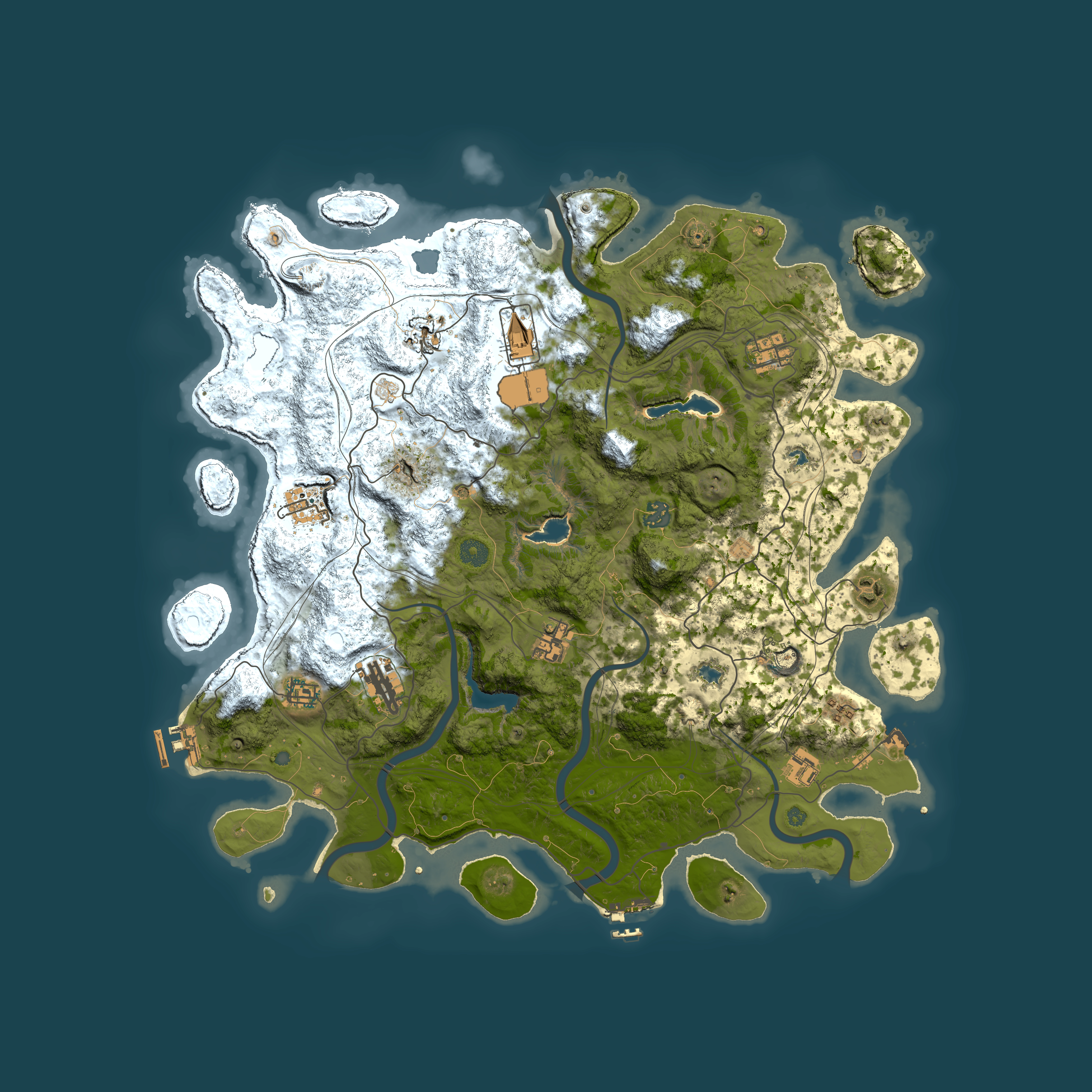Full top-down render of Rust map seed 1768146927, 4500x4500m