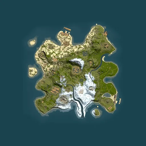 Rust map seed 556304884, 3000x3000m top-down preview