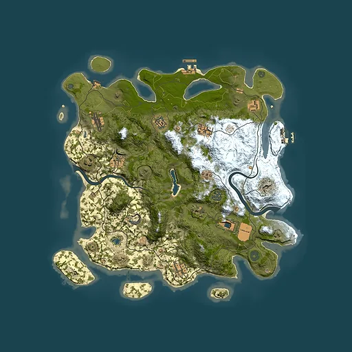 Rust map seed 1351625674, 4000x4000m top-down preview