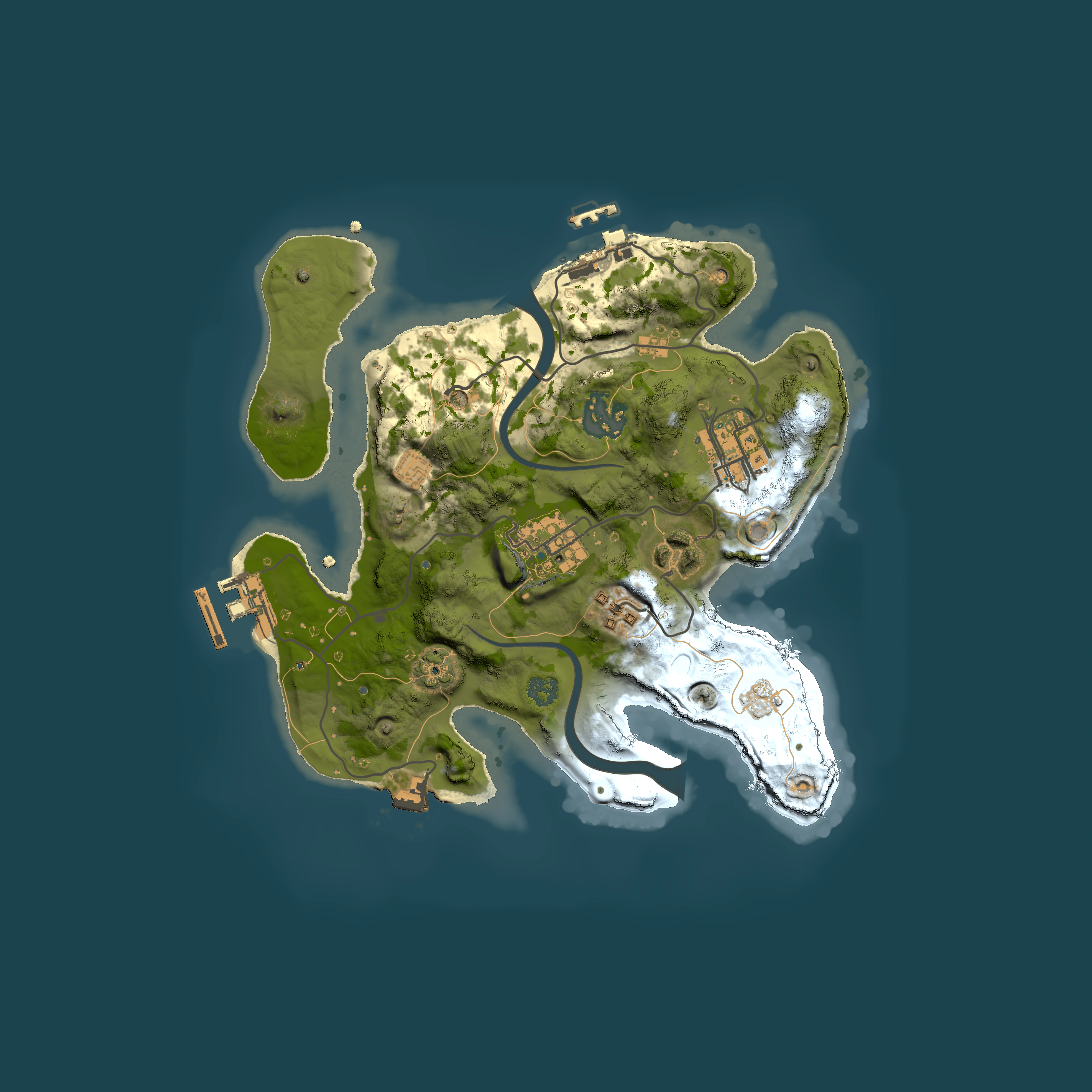Full top-down render of Rust map seed 834359308, 2500x2500m
