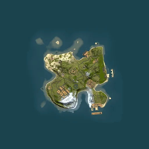 Rust map seed 1586991543, 2000x2000m top-down preview