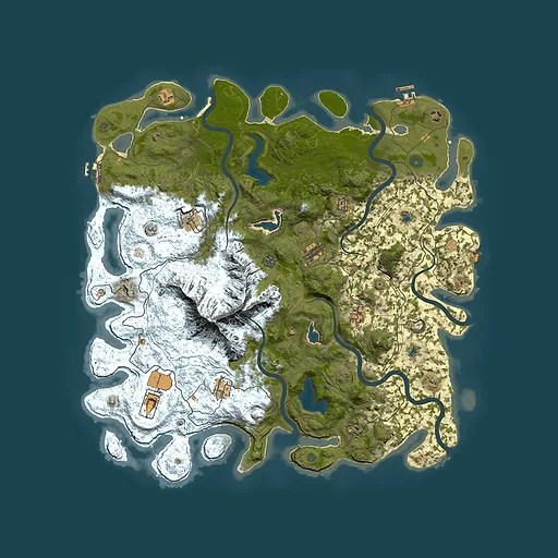 Rust map seed 804550131, 5000x5000m top-down preview
