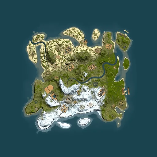 Rust map seed 1464588418, 3500x3500m top-down preview