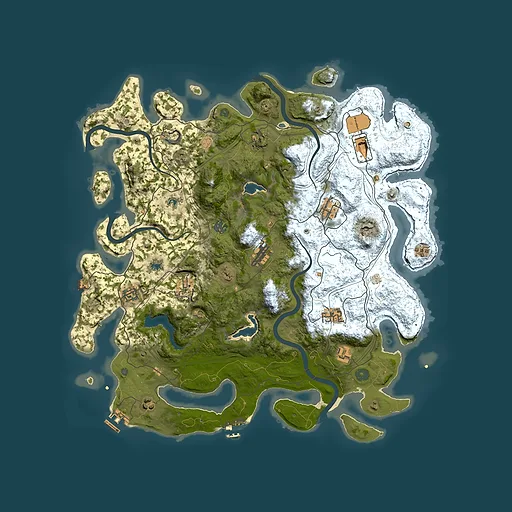 Rust map seed 1071077443, 4500x4500m top-down preview
