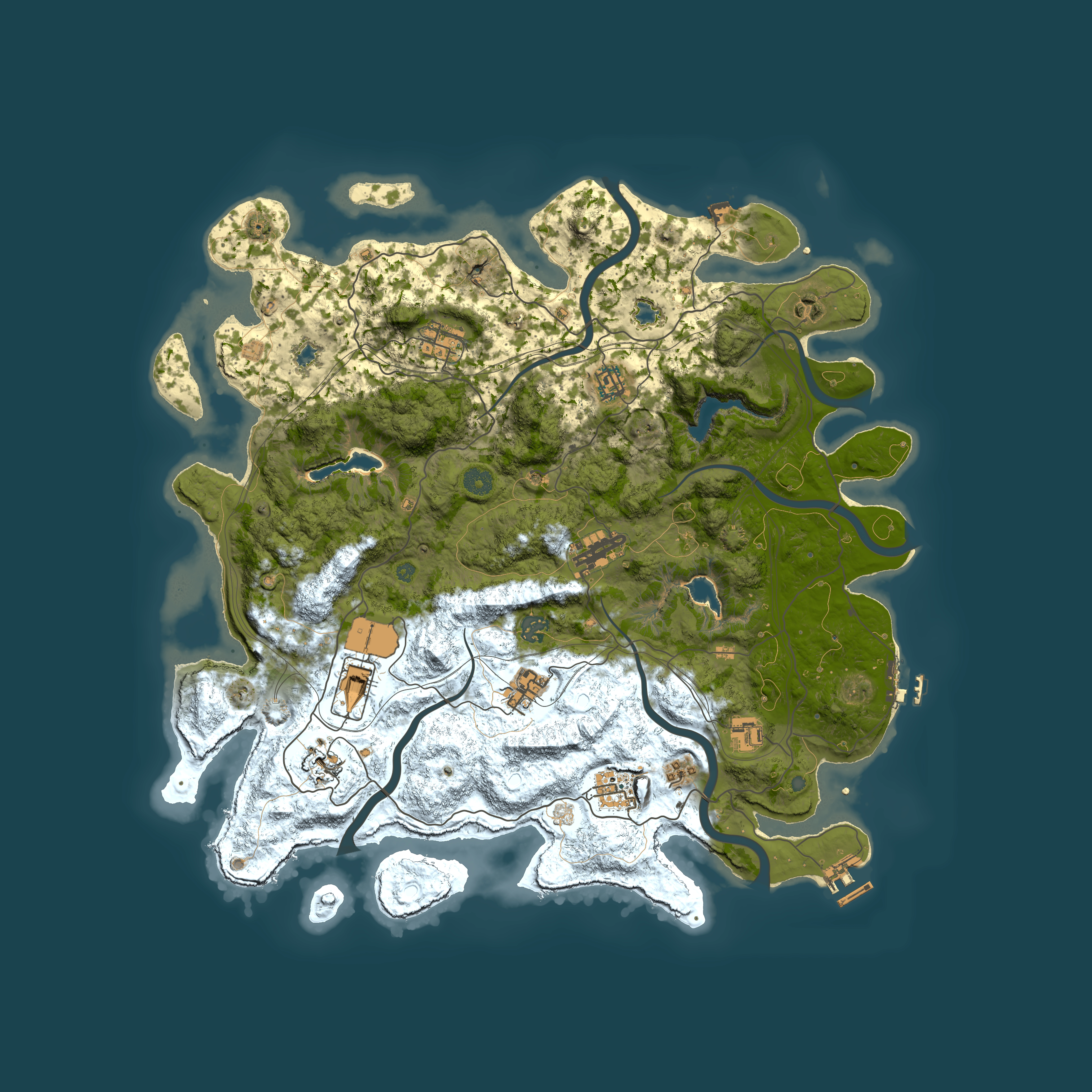Full top-down render of Rust map seed 1371714720, 4500x4500m