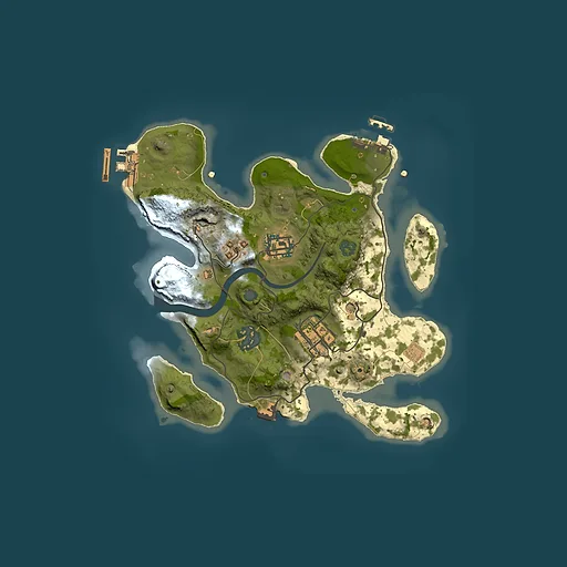 Rust map seed 422327820, 2500x2500m top-down preview