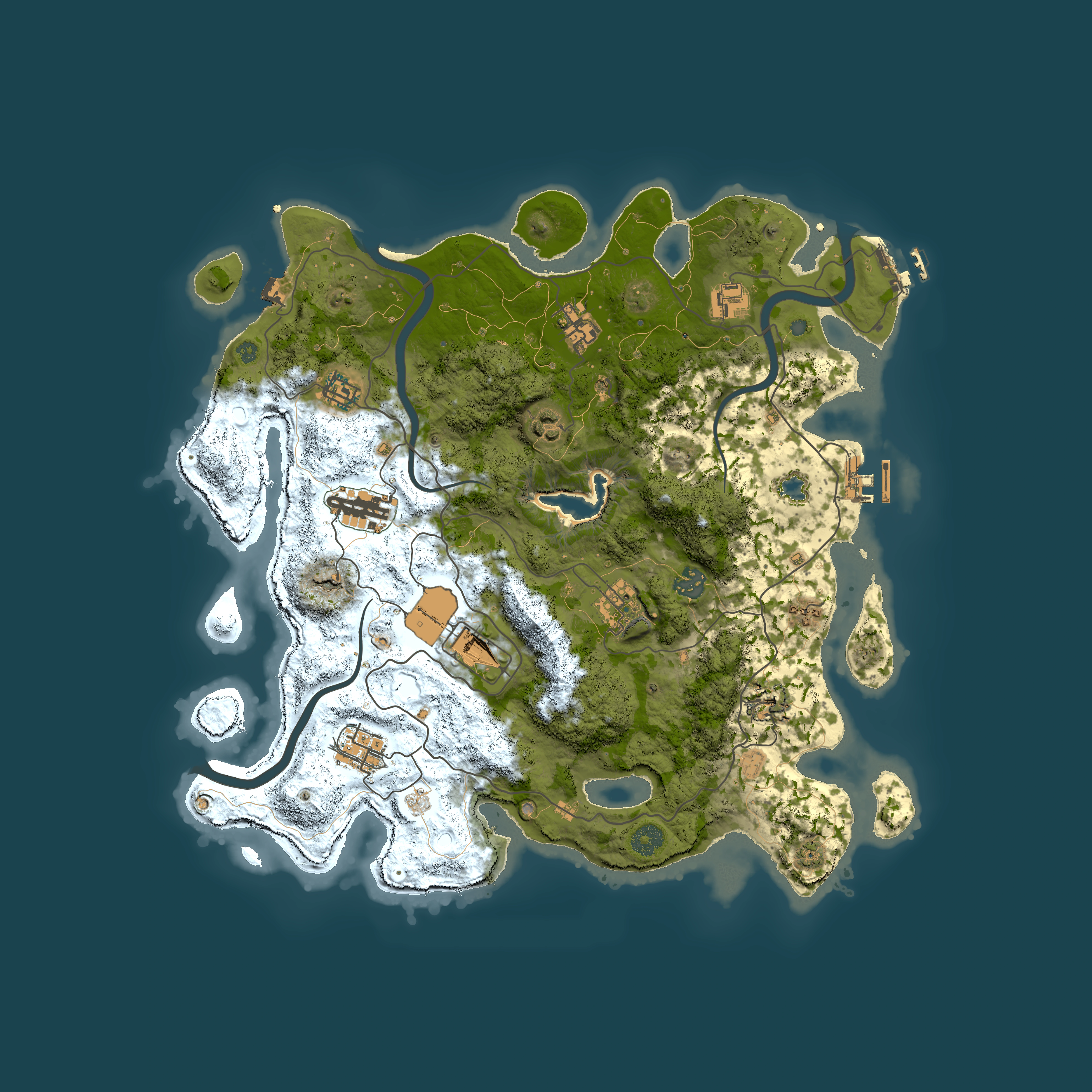 Full top-down render of Rust map seed 714644977, 4000x4000m