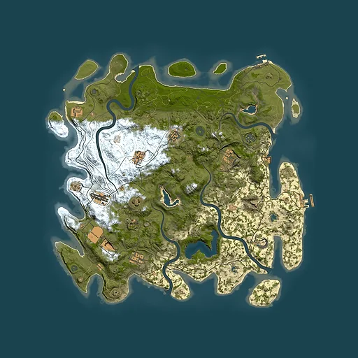 Rust map seed 2056392534, 4500x4500m top-down preview