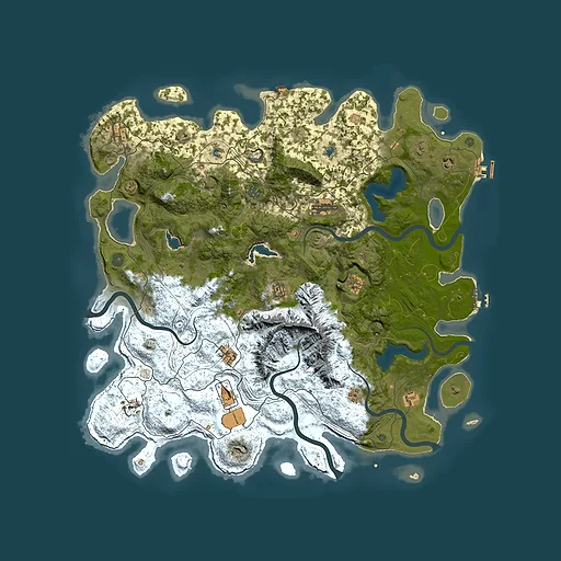 Rust map seed 959833861, 5000x5000m top-down preview