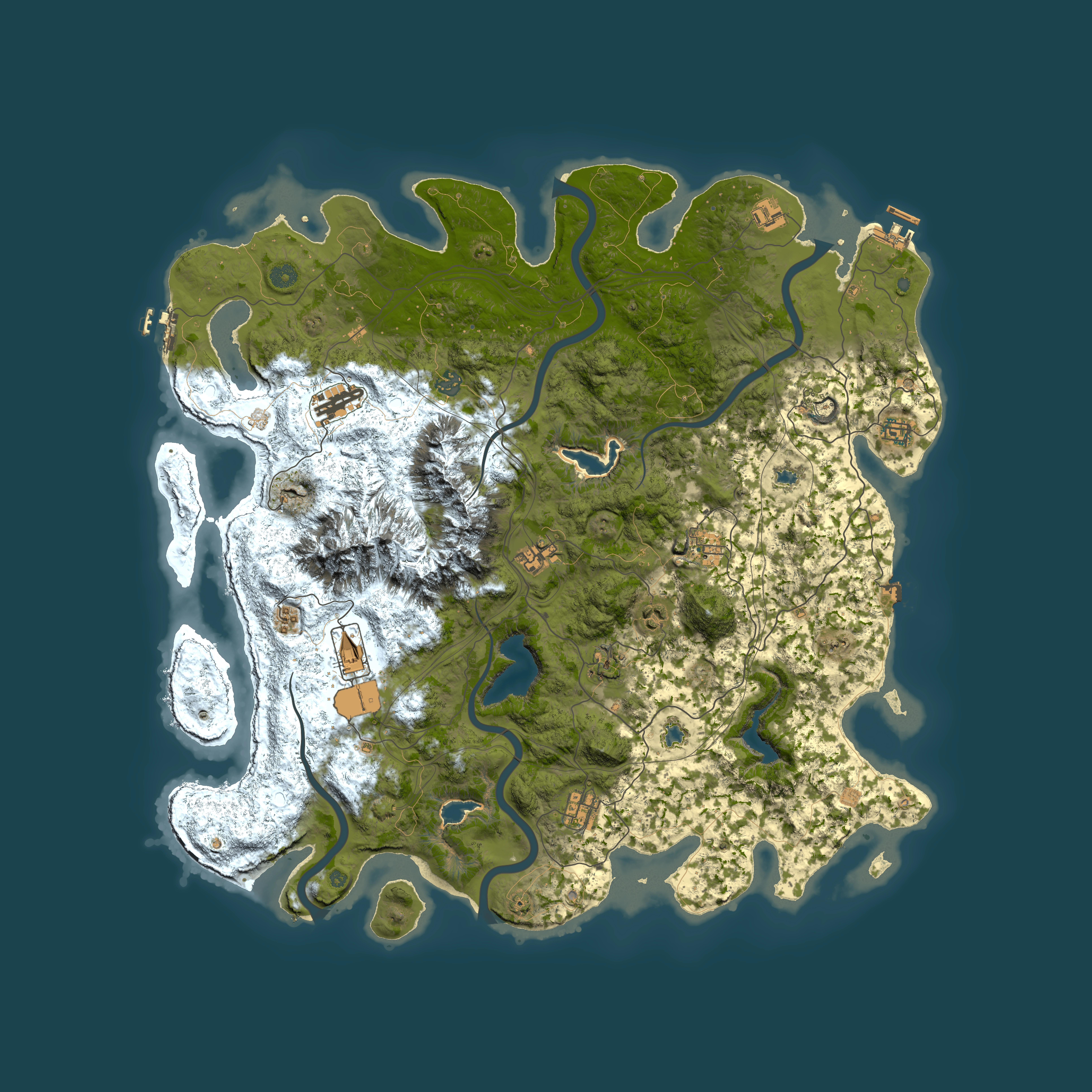 Full top-down render of Rust map seed 1609769438, 5000x5000m