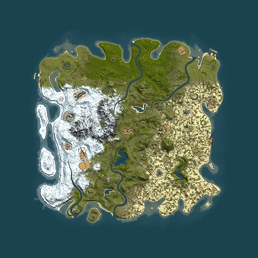 Rust map seed 1609769438, 5000x5000m top-down preview