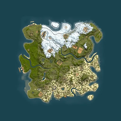 Rust map seed 199491187, 4000x4000m top-down preview